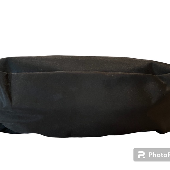 Black bag with bamboo ring handle shoulder bag - Picture 7 of 8